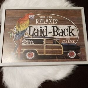 The Spring Shop Wooden Wall Art/ Laid Back